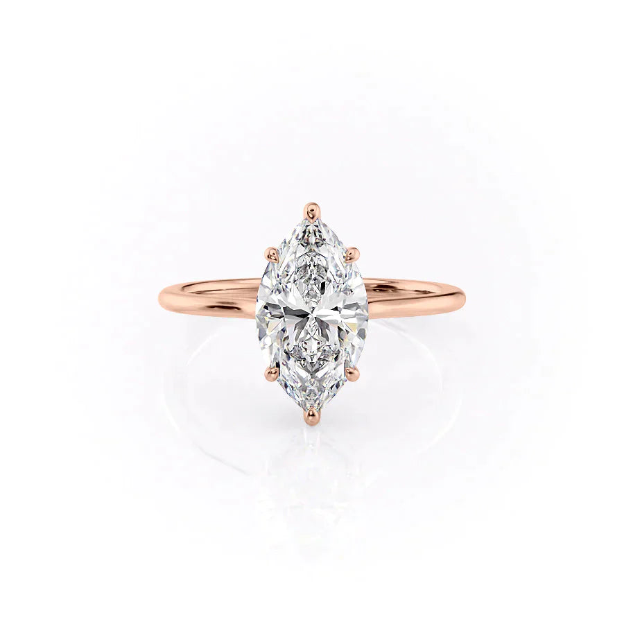 The Maia Set With A 2 Carat Marquise Lab Diamond