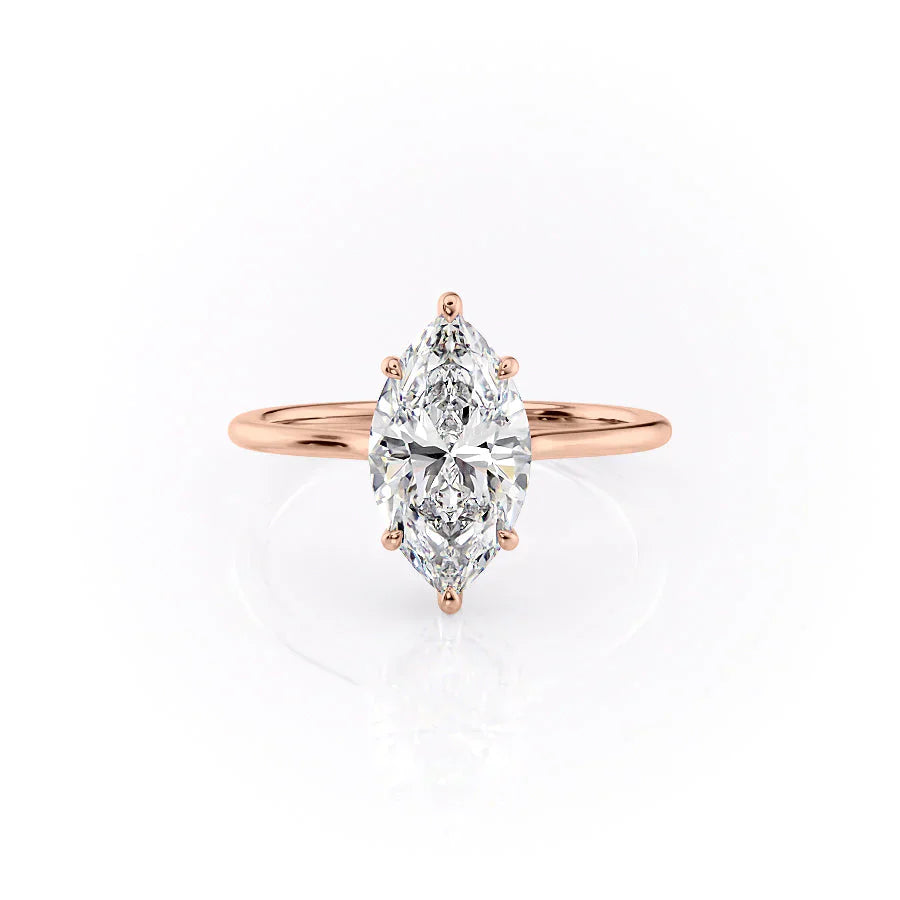 The Maia Set With A 4.5 Carat Marquise Moissanite