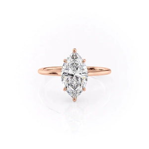 The Maia Set With A 2.5 Carat Marquise Lab Diamond