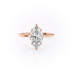 The Maia Set With A 1.5 Carat Marquise Moissanite
