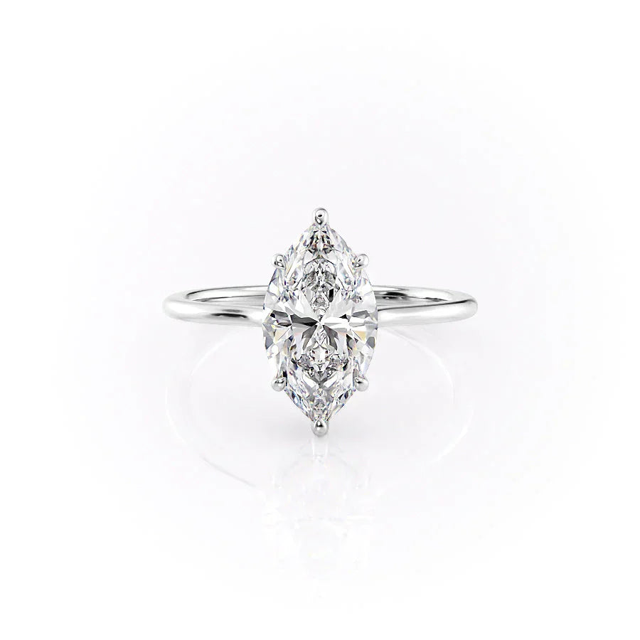 The Maia Set With A 2.5 Carat Marquise Moissanite