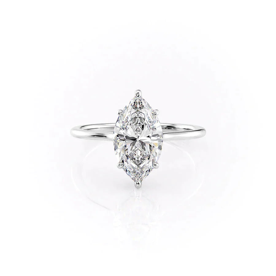 The Maia Set With A 2 Carat Marquise Lab Diamond