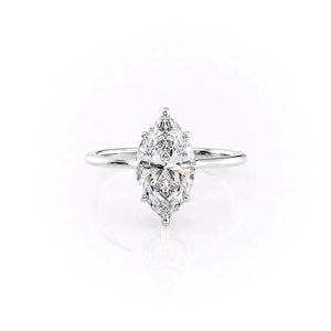 The Maia Set With A 2.5 Carat Marquise Lab Diamond