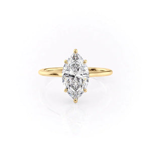 The Maia Set With A 2.5 Carat Marquise Lab Diamond