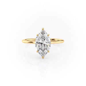 The Maia Set With A 1.5 Carat Marquise Moissanite