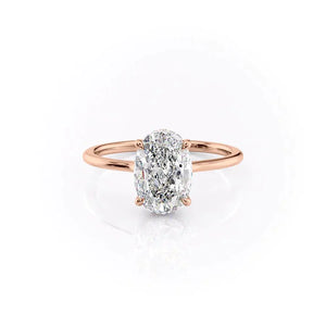 The Maia Set With A 1 Carat Oval Lab Diamond
