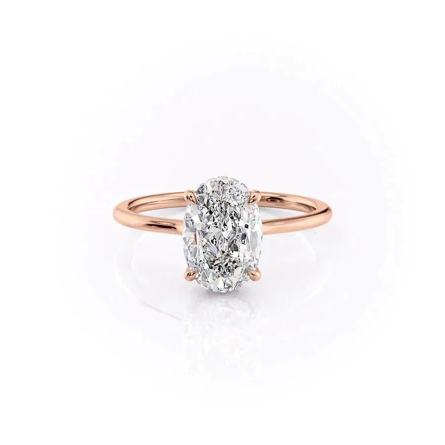 The Maia Set With A 3.5 Carat Oval Moissanite