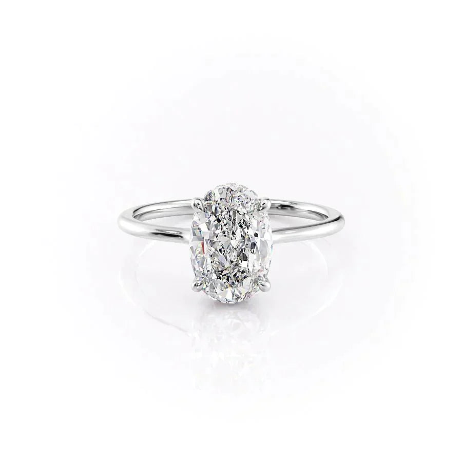 The Maia Set With A 4.5 Carat Oval Moissanite