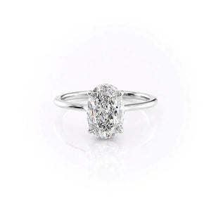 The Maia Set With A 2.5 Carat Oval Moissanite