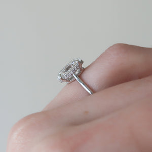 The Maia Set With A 3 Carat Oval Moissanite