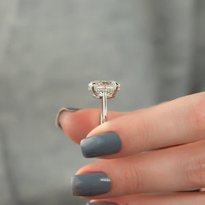 The Maia Set With A 3 Carat Oval Moissanite