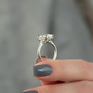 The Maia Set With A 3 Carat Oval Moissanite