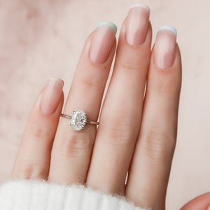 The Maia Set With A 3 Carat Oval Moissanite