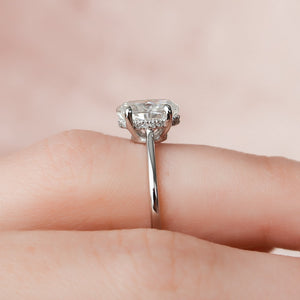 The Maia Set With A 3 Carat Oval Moissanite