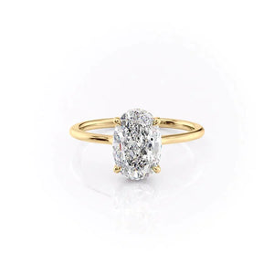 The Maia Set With A 1.5 Carat Oval Moissanite