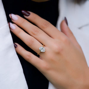 The Maia Set With A 1 Carat Oval Lab Diamond