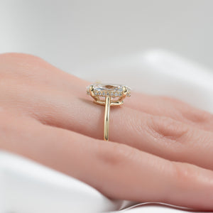 The Maia Set With A 1 Carat Oval Lab Diamond
