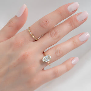 The Maia Set With A 1 Carat Oval Lab Diamond