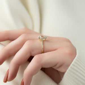 The Maia Set With A 1 Carat Oval Lab Diamond