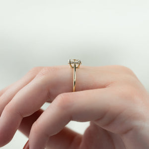 The Maia Set With A 1 Carat Oval Lab Diamond