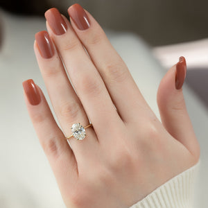 The Maia Set With A 1 Carat Oval Lab Diamond