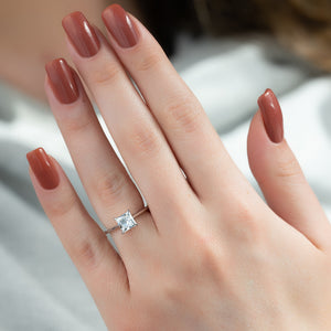 The Maia Set With A 4.5 Carat Princess Moissanite
