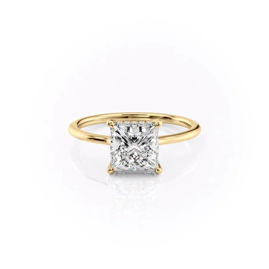 The Maia Set With A 2 Carat Princess Lab Diamond