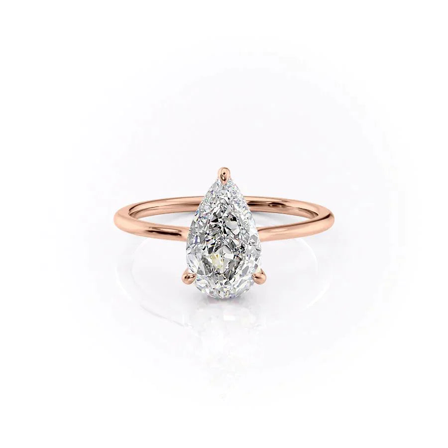 The Maia Set With A 1 Carat Pear Lab Diamond