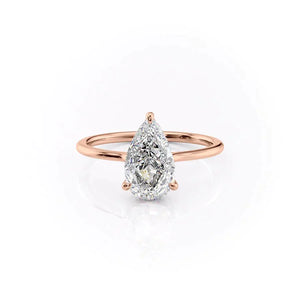 The Maia Set With A 1 Carat Pear Lab Diamond
