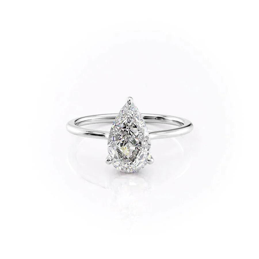 The Maia Set With A 1.5 Carat Pear Moissanite