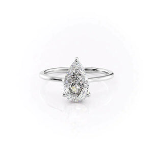 The Maia Set With A 3 Carat Pear Lab Diamond
