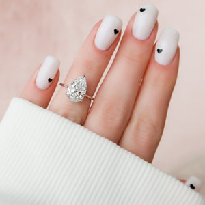 The Maia Set With A 1.5 Carat Pear Lab Diamond