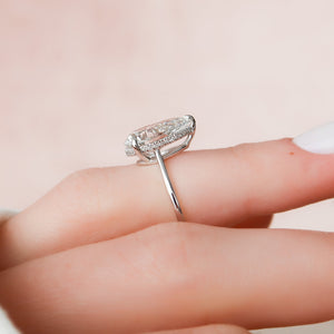 The Maia Set With A 1.5 Carat Pear Lab Diamond