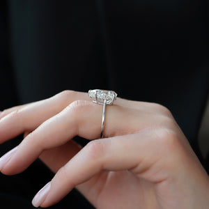 The Maia Set With A 1.5 Carat Pear Lab Diamond