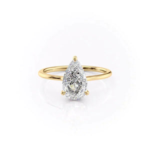 The Maia Set With A 2.5 Carat Pear Lab Diamond