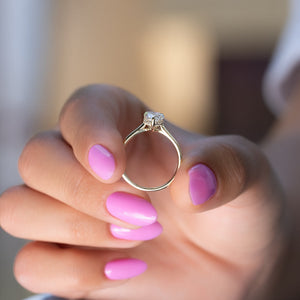 The Maia Set With A Pear Moissanite