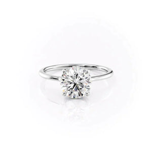 The Maia Set With A 1.5 Carat Round Moissanite