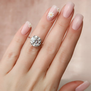 The Maia Set With A 1 Carat Round Moissanite