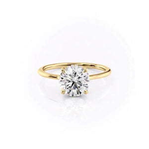 The Maia Set With A 2.5 Carat Round Lab Diamond
