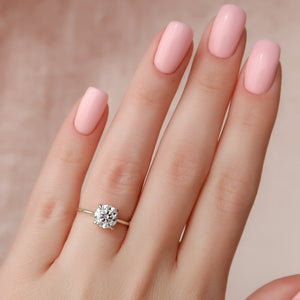 The Pave Maia Set With A 2.5 Carat Round Moissanite