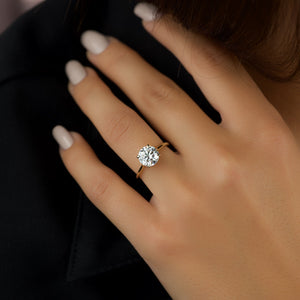 The Pave Maia Set With A 2.5 Carat Round Moissanite