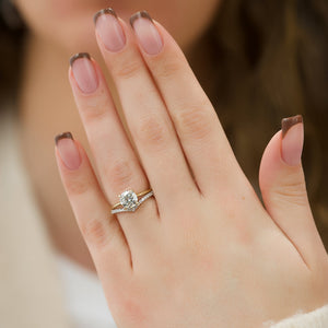 The Pave Maia Set With A 2.5 Carat Round Moissanite