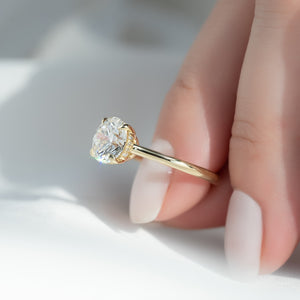 The Pave Maia Set With A 2.5 Carat Round Moissanite