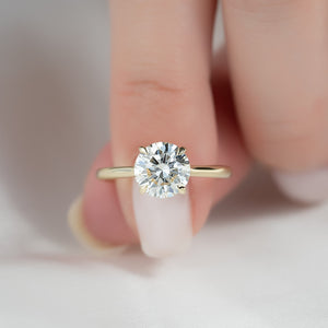 The Pave Maia Set With A 2.5 Carat Round Moissanite