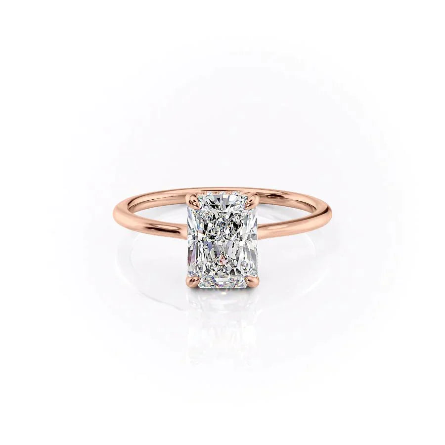 The Maia Set With A 2 Carat Radiant Lab Diamond