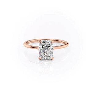 The Maia Set With A 3 Carat Radiant Lab Diamond
