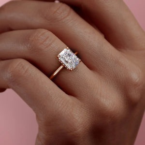The Maia Set With A 2 Carat Radiant Lab Diamond