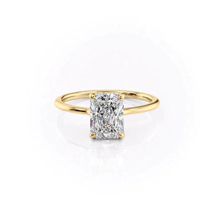 The Maia Set With A 2.5 Carat Radiant Lab Diamond