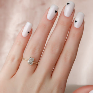 The Maia Set With A 3 Carat Radiant Lab Diamond