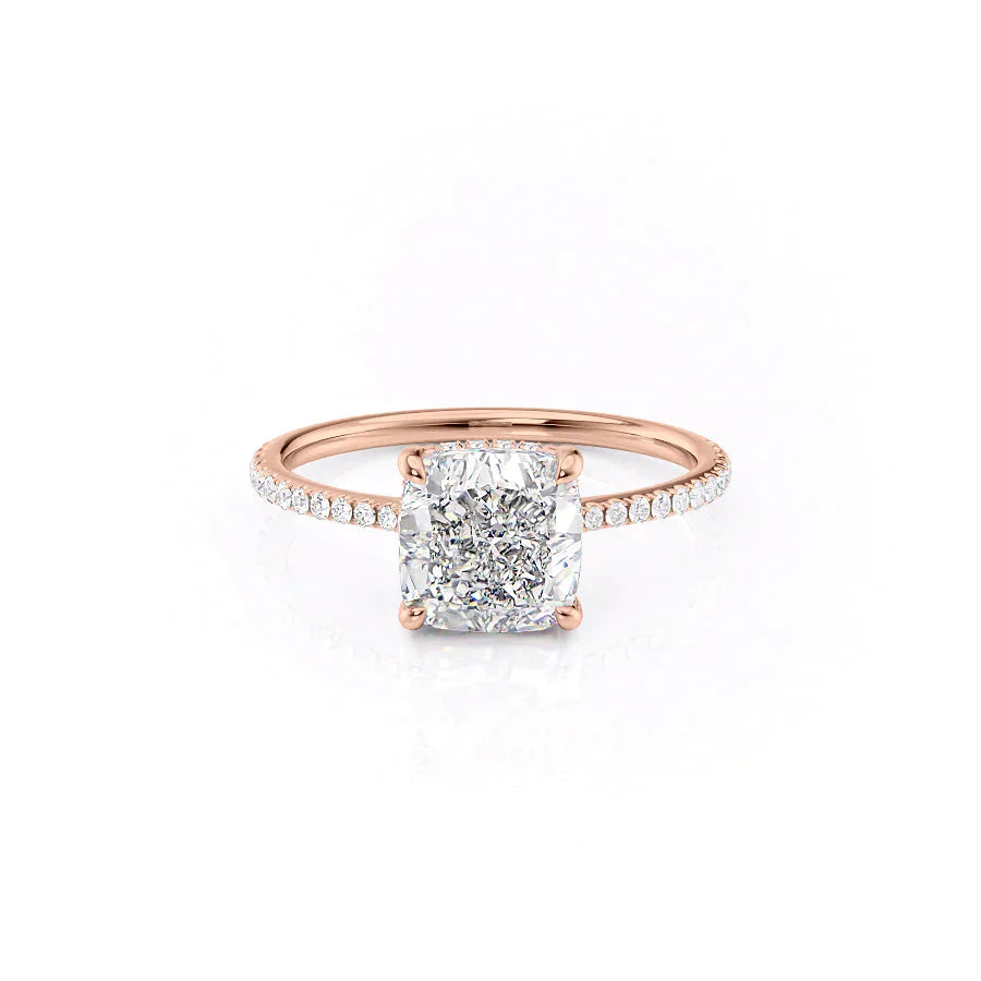 The Pave Maia Set With A 4.5 Carat Cushion Moissanite